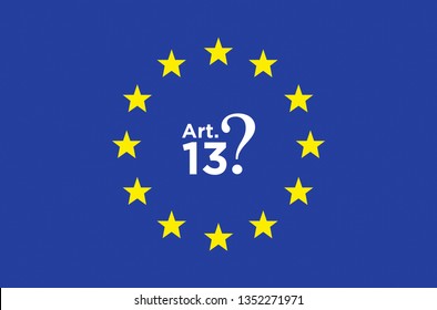Article 13. Copyright in the Digital Single Market in European Union