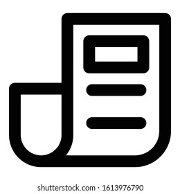 
Article, blog Bold Vector Icon which can be easily edited or modified 
