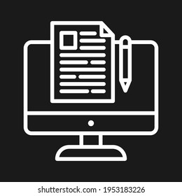 Article, blog, content, online icon vector image. Can also be used for seo and web. Suitable for use on web apps, mobile apps and print media.