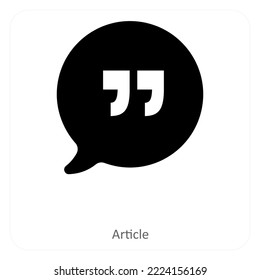 article and blog icon concept