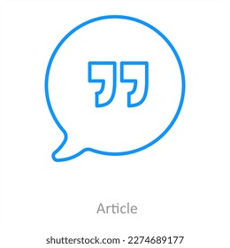 article and blog icon concept