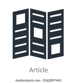 Article and blog icon concept