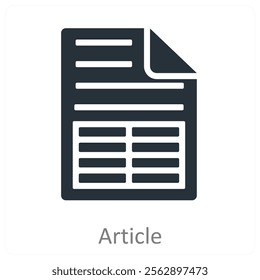 Article and blog icon concept