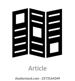 Article and blog icon concept