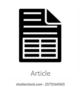 Article and blog icon concept