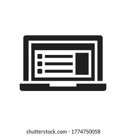 Article blog laptop web site icon vector 