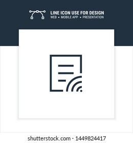 article blog rss feed icon design vector illustration