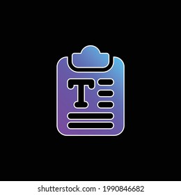 Article blue gradient vector icon