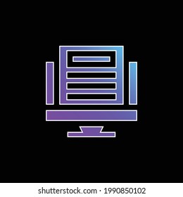 Article blue gradient vector icon