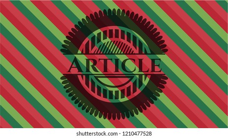 Article christmas badge.