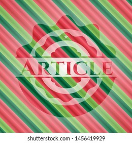 Article christmas badge. Vector Illustration. Detailed.