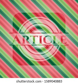 Article christmas colors style emblem. Vector Illustration. Detailed.