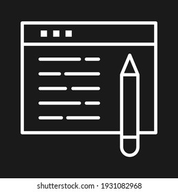 Article, Compose, Ease Icon Vector Image. Can Also Be Used For Online Education. Suitable For Use On Web Apps, Mobile Apps And Print Media.