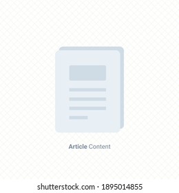 article content icon single graphic design element vector illustration for business presentation, info-graphic, web and mobile application, app user interface
