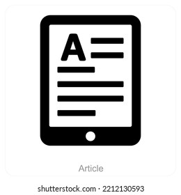Article and education icon concept