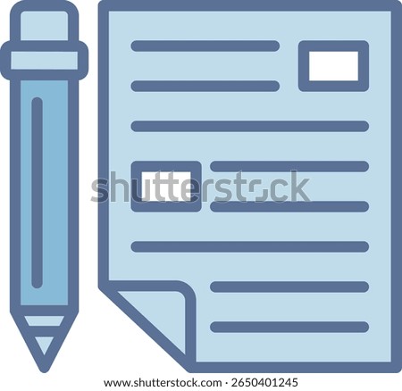 Article Filled Blue Tone Icon