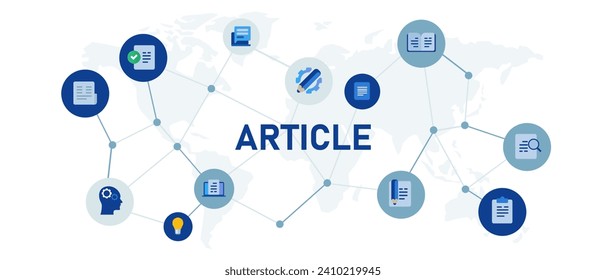 artículo hoja de papel periódico o artículo en línea para información pública