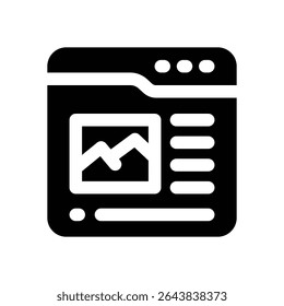 article glyph icon. Strong and solid vector icon for websites, mobile interfaces, presentations, and visual branding. High quality and easy to edit.
