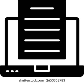 Design de ícone de vetor do glifo do artigo