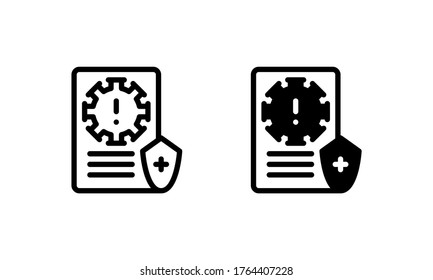 Article Health about protection from corona Icon, Logo, Vector