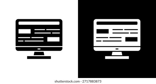 Ícone de artigo preenchido em preto e branco.