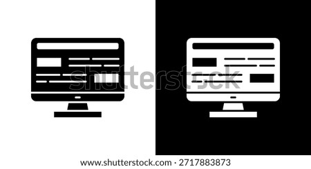 Article icon black and white filled.