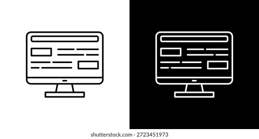 Article icon black and white outline.