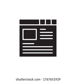 article icon glyph vector illustration black style. isolated on white background