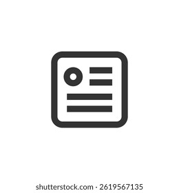 Article icon isolated on white background. Blog symbol modern, simple, vector, icon for website design, mobile app, ui. Vector Illustration