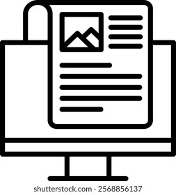 Article Icon Line Vector Illustration