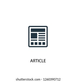 article icon. Simple element illustration. article concept symbol design. Can be used for web and mobile.