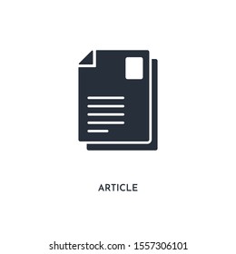 article icon. simple element illustration. isolated trendy filled article icon on white background. can be used for web, mobile, ui.