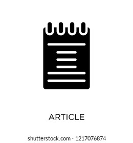 Article icon. Article symbol design from SEO collection. Simple element vector illustration on white background.