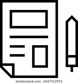 article icon. Thin linear style design isolated on white background