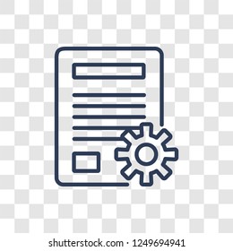 Article icon. Trendy linear Article logo concept on transparent background from Programming collection