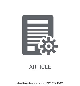 Article icon. Trendy Article logo concept on white background from Programming collection. Suitable for use on web apps, mobile apps and print media.