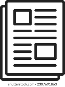 Article icon vector image. Suitable for mobile application web application and print media.