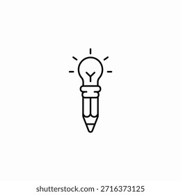 Vector de signo de icono de idea de artículo