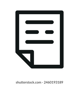 Article isolated icon, doc linear icon, document outline vector icon with editable stroke