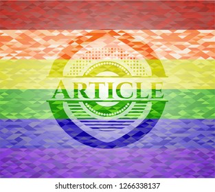 Article lgbt colors emblem 