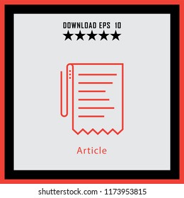 Article  line icon