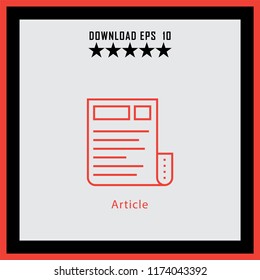 Article  line icon