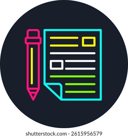 Article Line Multi Colour Circle