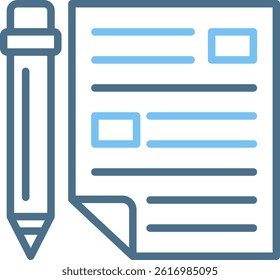 Article Line Two Colour Icon