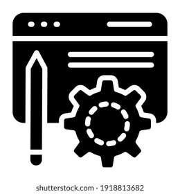 Article management icon in modern style 