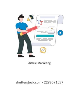 Article Marketing Flat Style Design Vector illustration. Stock illustration