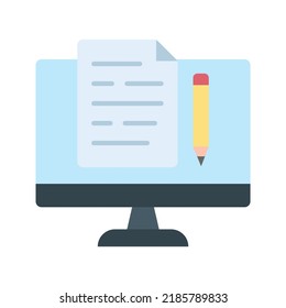 Article Marketing icon vector image. Can also be used for Search Engine Optimization. Suitable for mobile apps, web apps and print media.