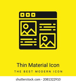 Article minimal bright yellow material icon