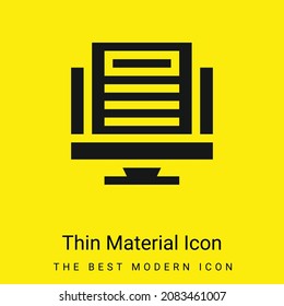 Article minimal bright yellow material icon