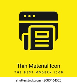 Article minimal bright yellow material icon